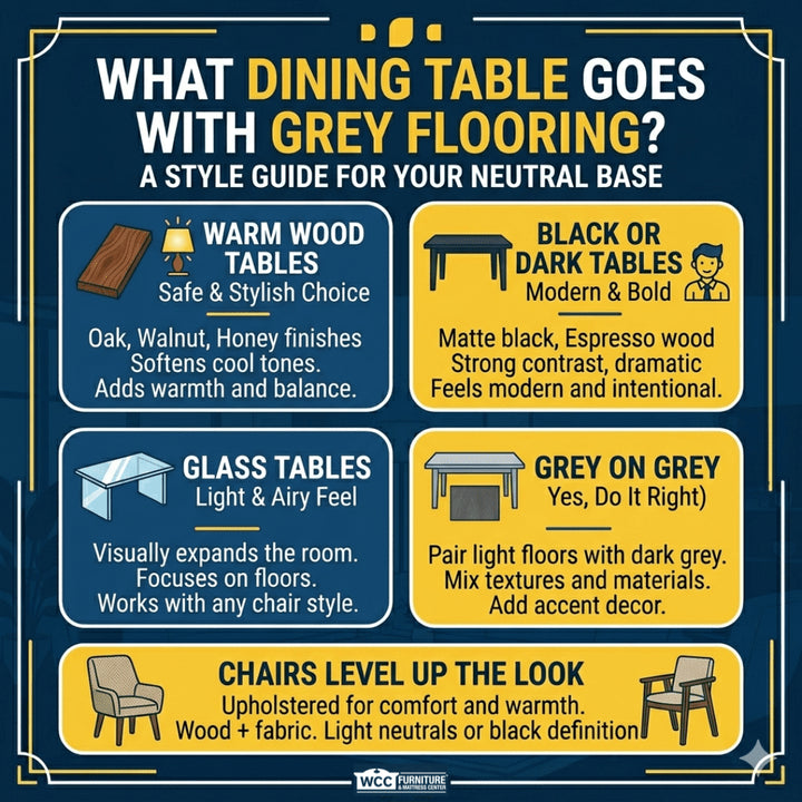 What Dining Table Goes With Grey Flooring? - WCC Furniture & Mattress Center