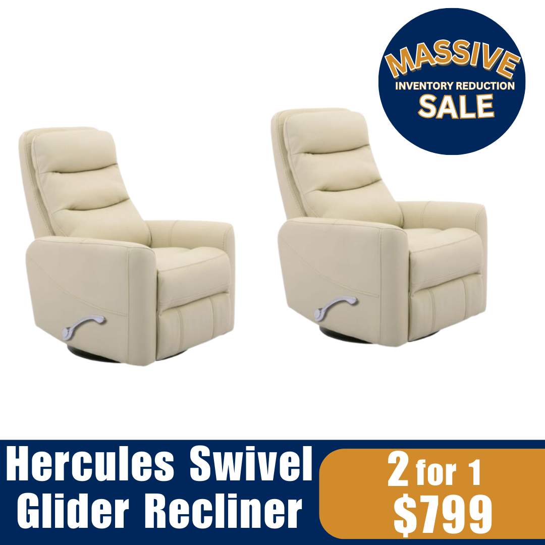 Hercules Oyster Manual Swivel Glider Recliner WCC Furniture