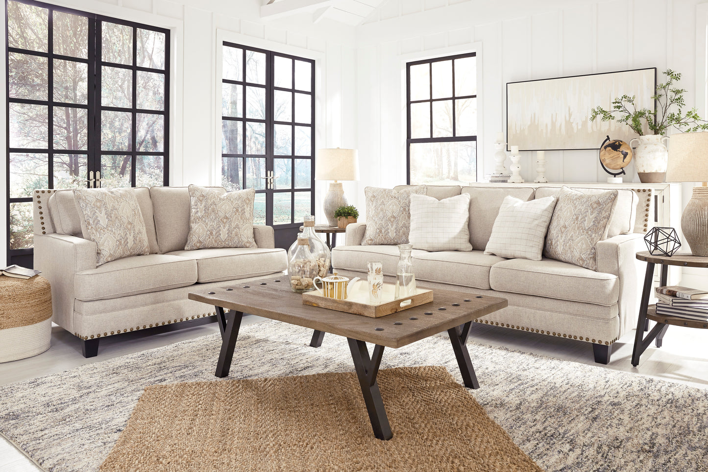 Claredon Linen Sofa & Loveseat