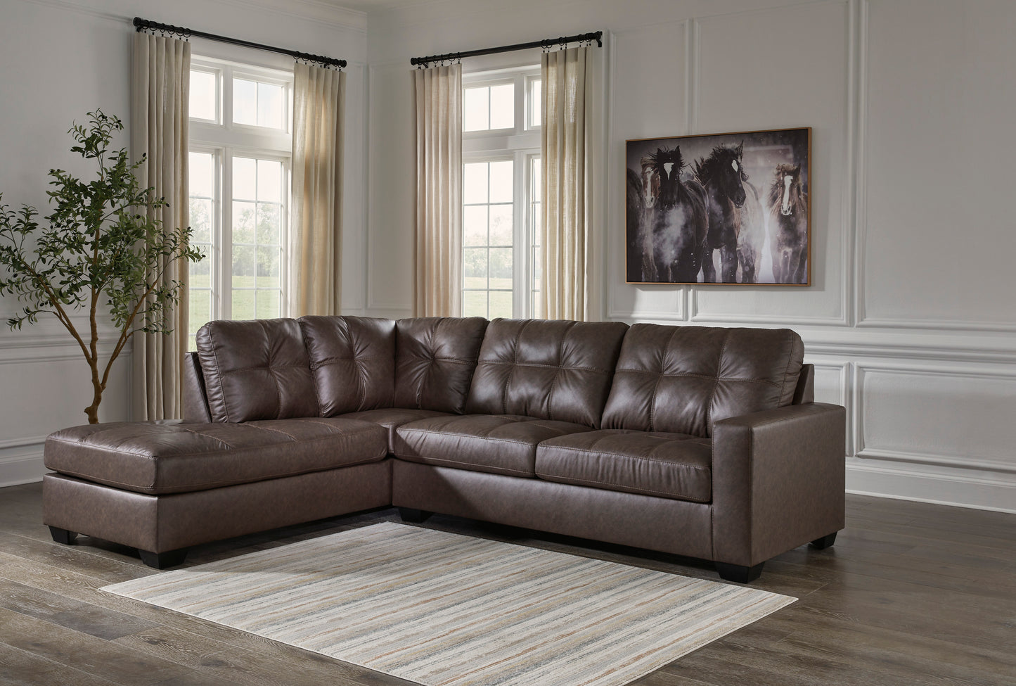 Barlin Mills Umber LAF Chaise Sectional
