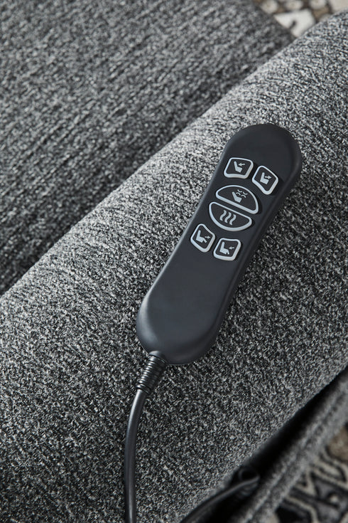 Aureta Charcoal Power Lift Recliner w/ Heat & Massage