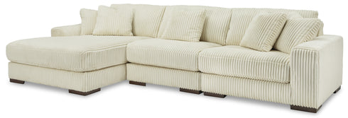 Lindyn Ivory 3-piece Sectional with LAF Chaise