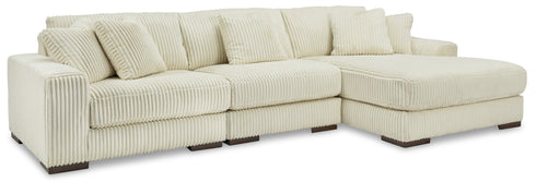 Lindyn Ivory 3-Piece Sectional with RAF Chaise