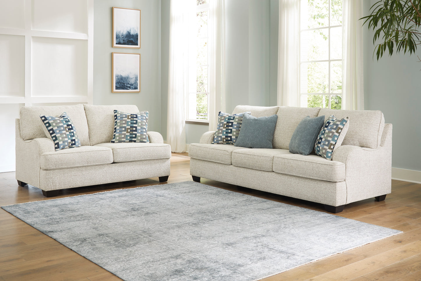 Valerano Parchment Sofa & Loveseat