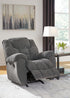 Foreside Charcoal Rocker Recliner