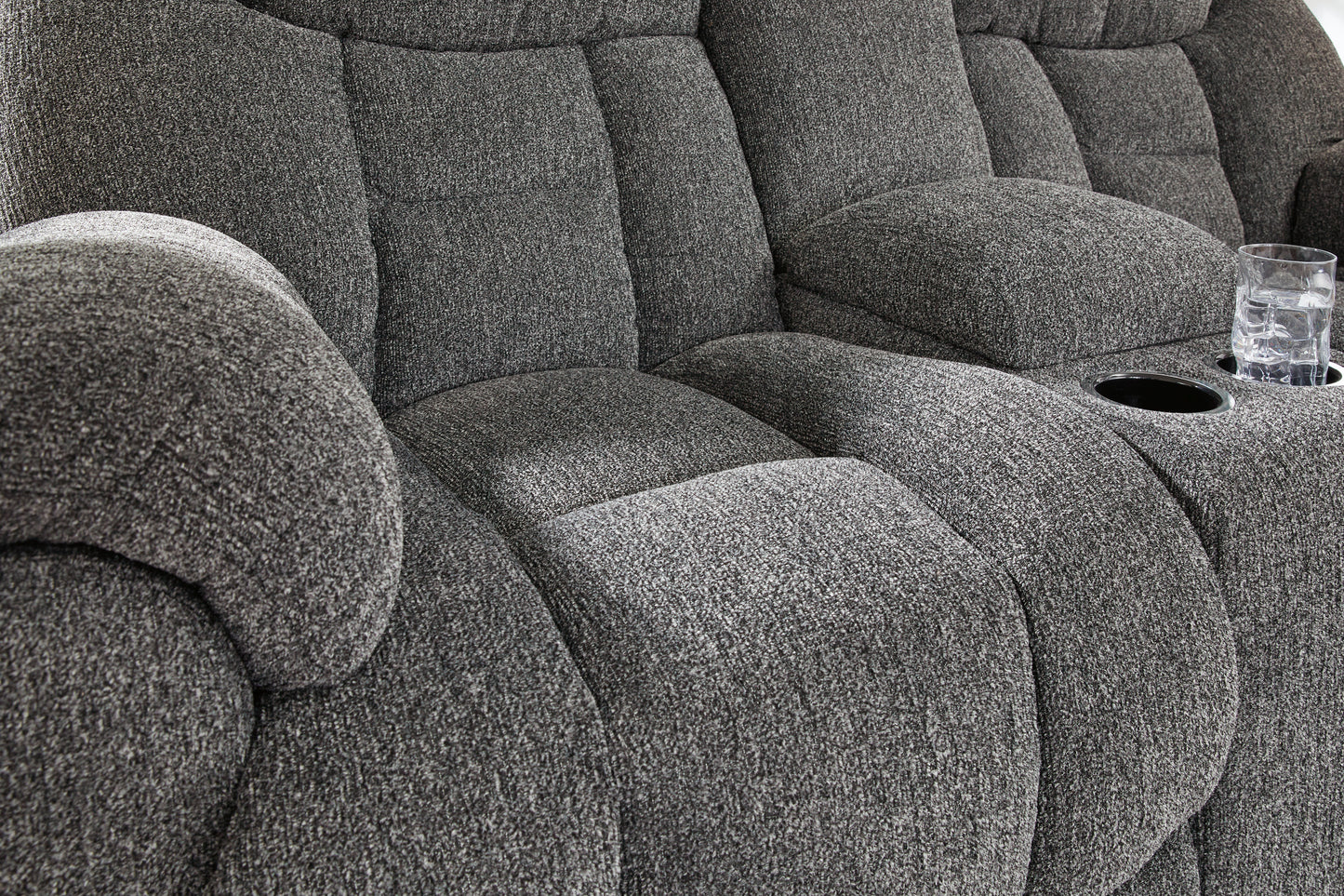 Foreside Charcoal Reclining Sofa & Loveseat