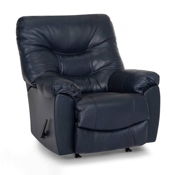 Trilogy Federica Navy Leather Rocker Recliner