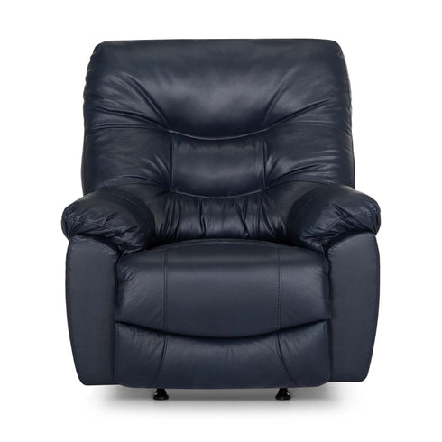 Trilogy Federica Navy Leather Rocker Recliner