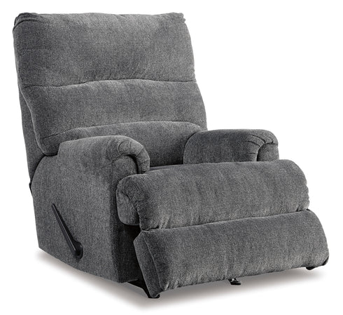 Man Fort Graphite Rocker Recliner