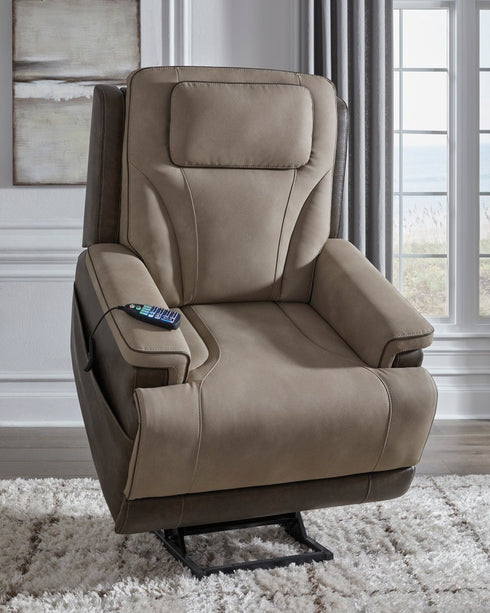 4Z-Peaceful Pause Sand Power Lift Recliner - WCC Furniture & Mattress Center Lafayette & Lake Charles