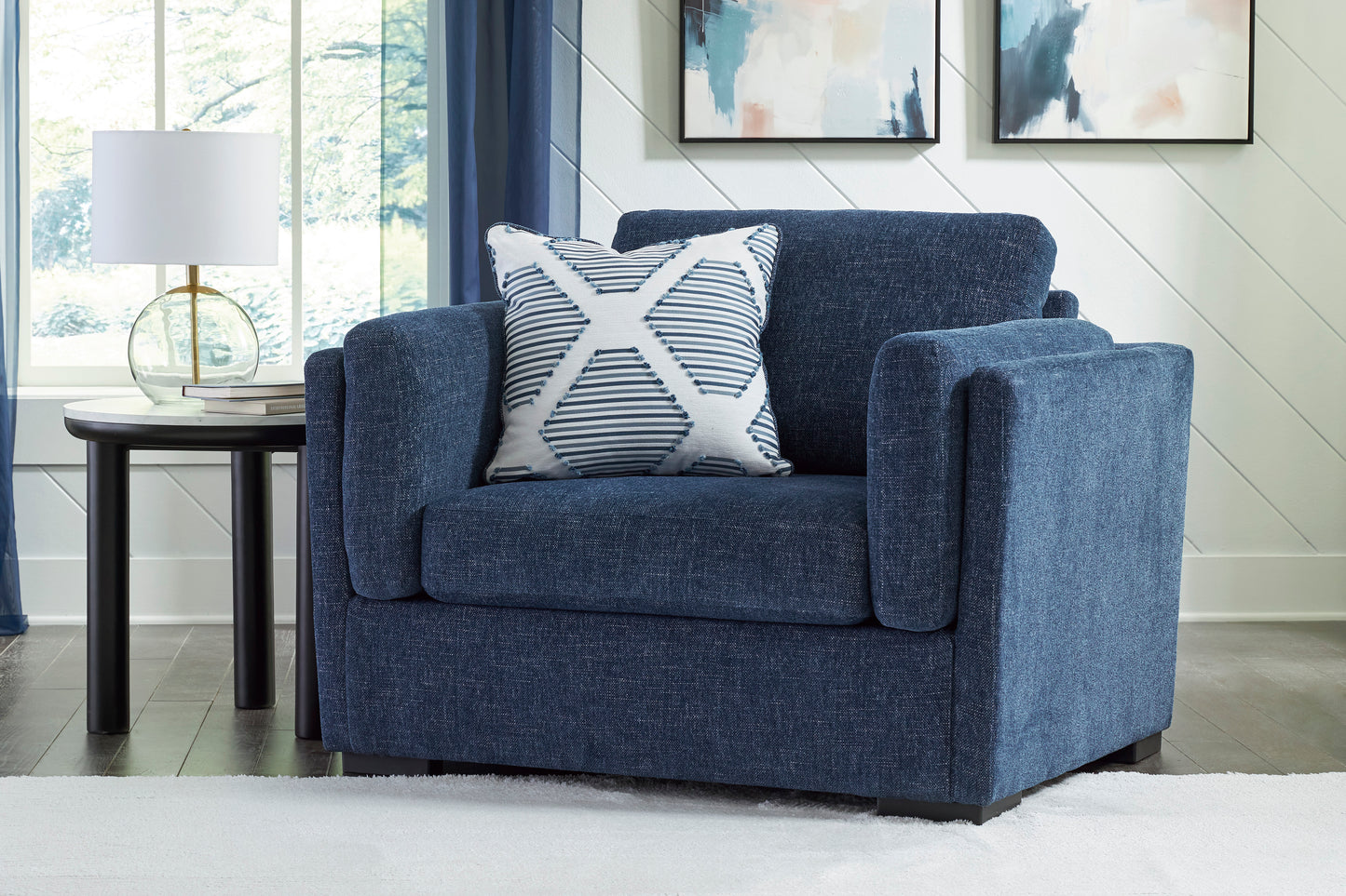 Evansley Navy Chair and a Half