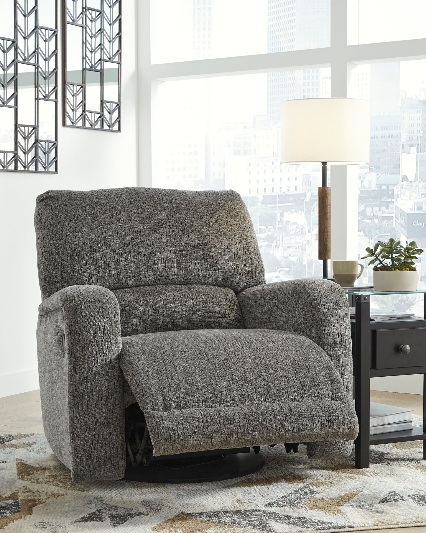 Wittlich Slate Swivel Glider Recliner