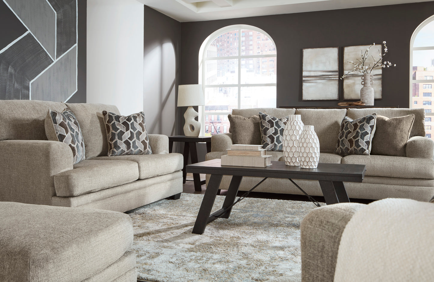 Stonemeade Taupe Sofa & Loveseat