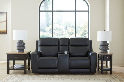 5Z - Comfort Onyx Power Reclining Loveseat w/ Console - WCC Furniture & Mattress Center Lafayette & Lake Charles