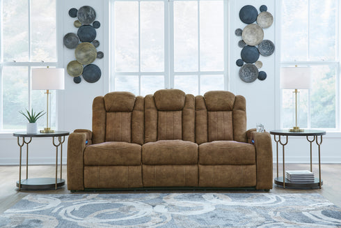 Wolfridge Brindle PWR Reclining Sofa & Loveseat