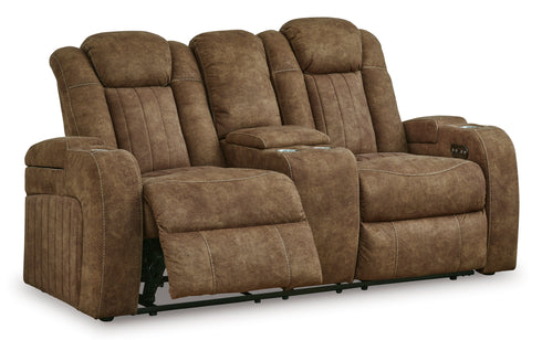 Wolfridge Brindle PWR Reclining Loveseat w/ ADJ Headrest