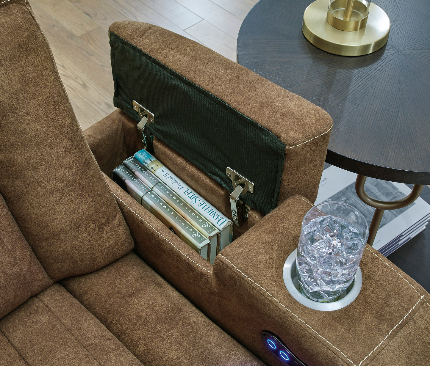 Wolfridge Brindle Power Recliner w/ Adjustable Headrest