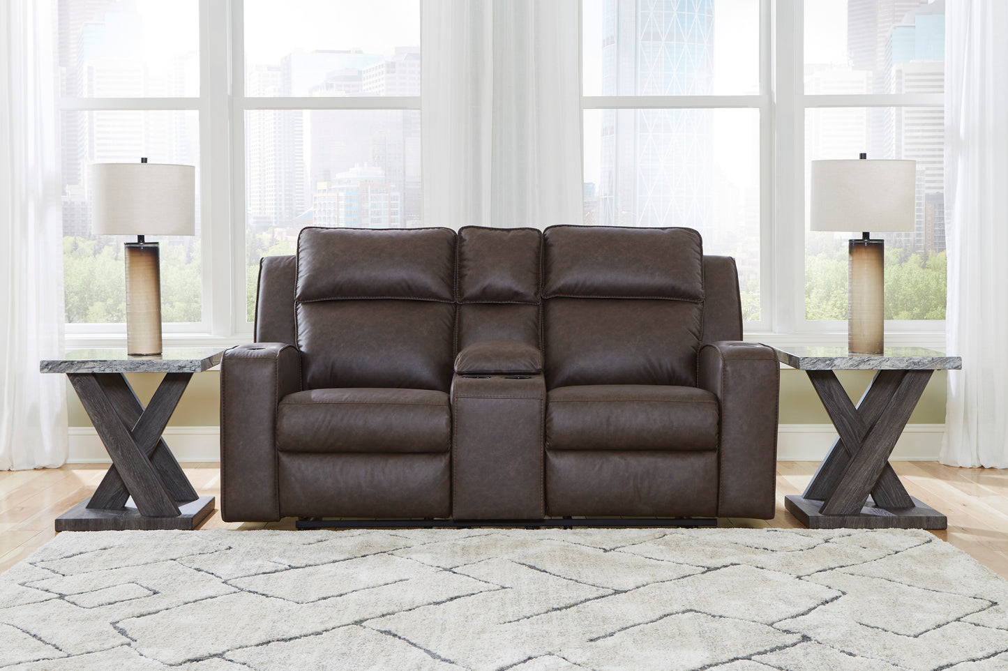 Lavenhorne Umber Reclining Loveseat