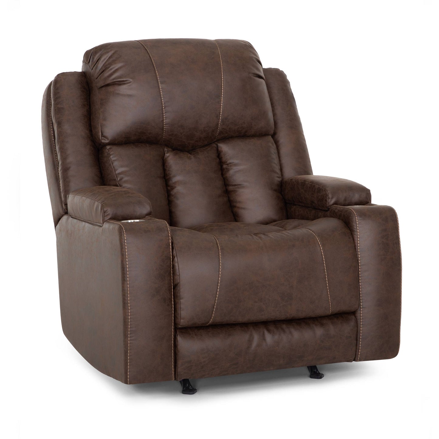 Denali Boswell Espresso Power Rocker Recliner w/ Massage