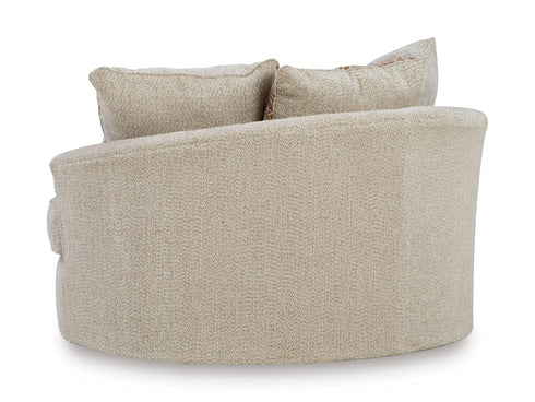 Steelwater Retreat Latte Oversized Swivel Accent Chair