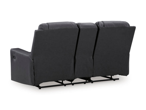 Mackmenville Carbon Reclining Loveseat w/ Console