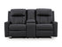 Mackmenville Carbon Reclining Loveseat w/ Console