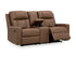 Mackmenville Caramel Reclining Loveseat w/ Console