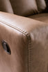 Mackmenville Caramel Reclining Loveseat w/ Console