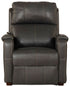 Reliever Gunmetal Power Lay Flat Recliner with Massage and Zero G Recline