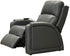 Reliever Gunmetal Power Lay Flat Recliner with Massage and Zero G Recline