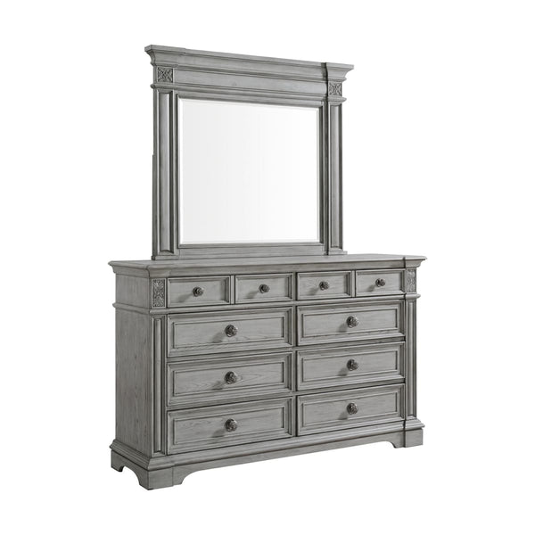 Glenmore Aged Grey Dresser & Mirror