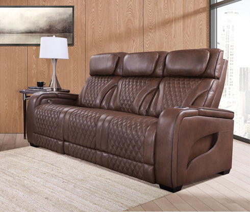 Cosmo Tuscany Cinnamon Power Reclining Sofa