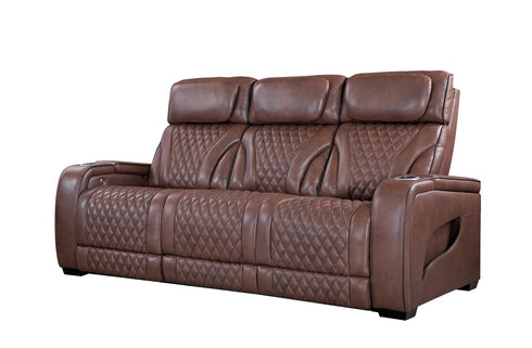 Cosmo Tuscany Cinnamon Power Reclining Sofa