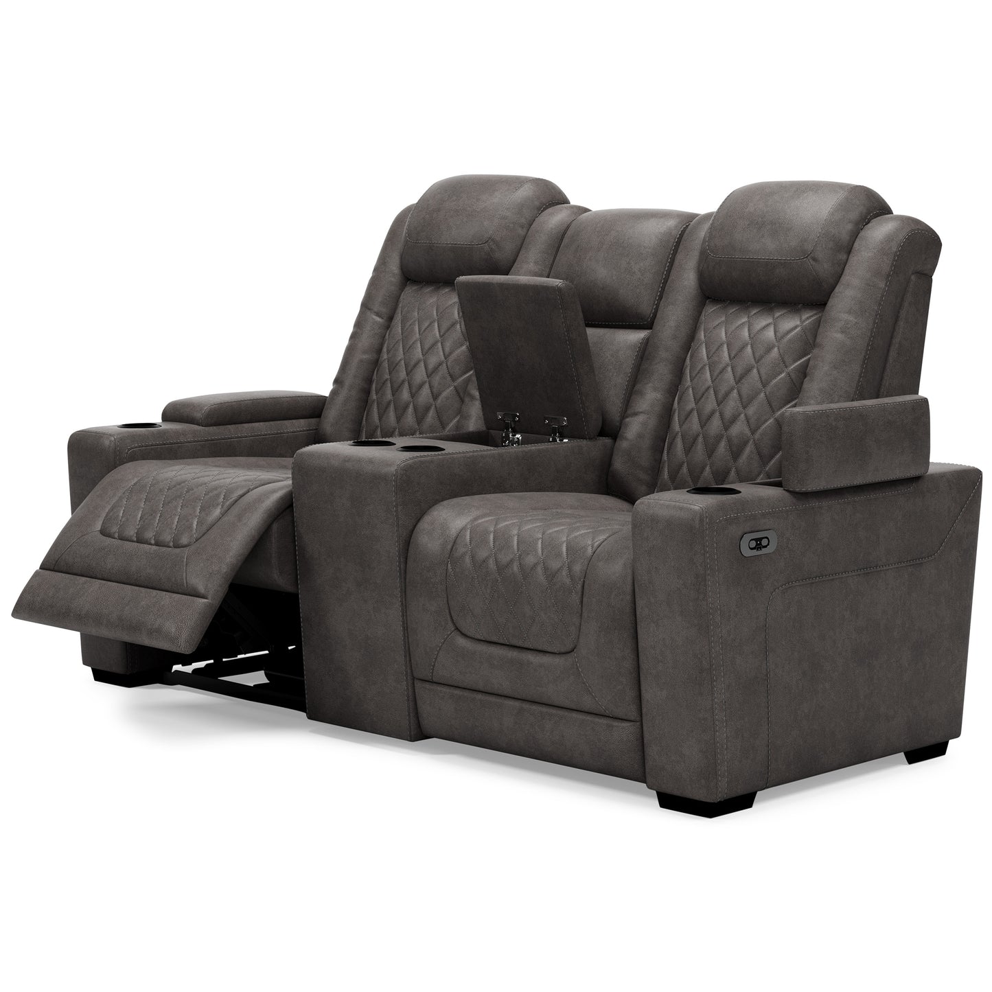 Hyllmont Gray Power Reclining Loveseat