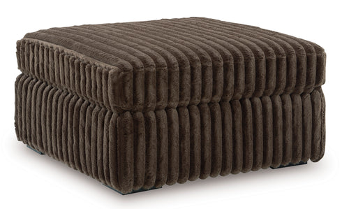 Midnight Madness Chocolate Oversized Ottoman