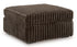 Midnight Madness Chocolate Oversized Ottoman