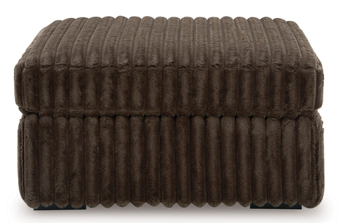 Midnight Madness Chocolate Oversized Ottoman