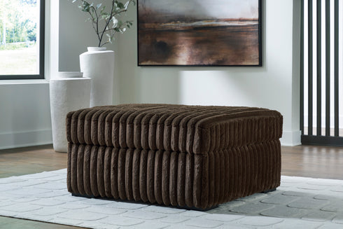Midnight Madness Chocolate Oversized Ottoman
