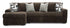 Midnight Madness Chocolate LAF Sofa Chaise