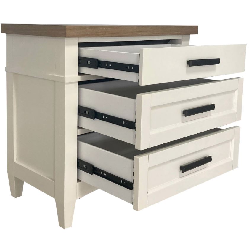 Americana Modern 3 Drawer Nightstand