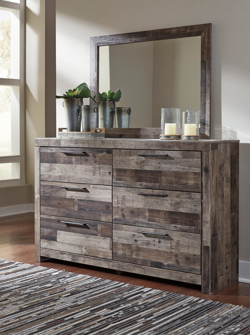 Derekson Multi-Gray Dresser & Mirror
