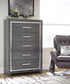 Lodanna Gray Five Drawer Chest