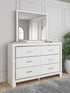 Altyra White Dresser & Mirror
