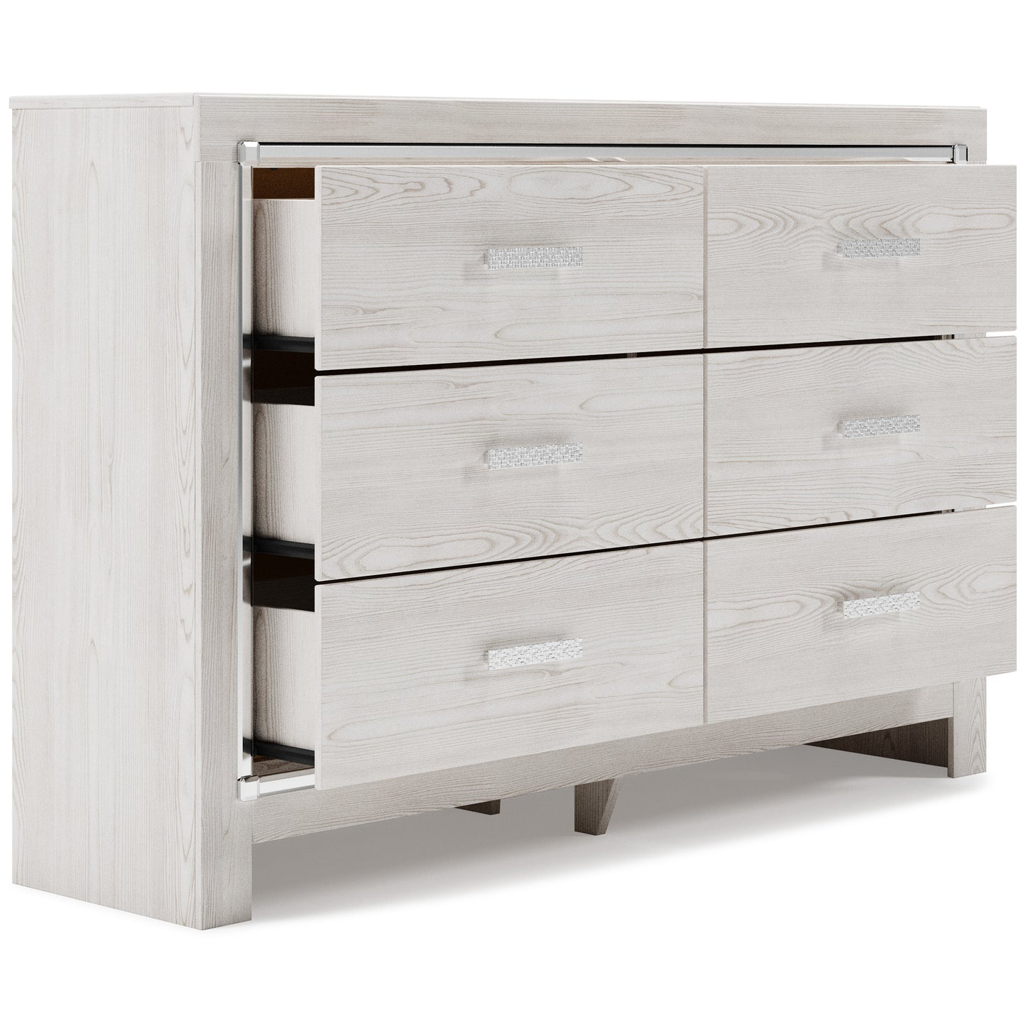 Altyra White Dresser & Mirror