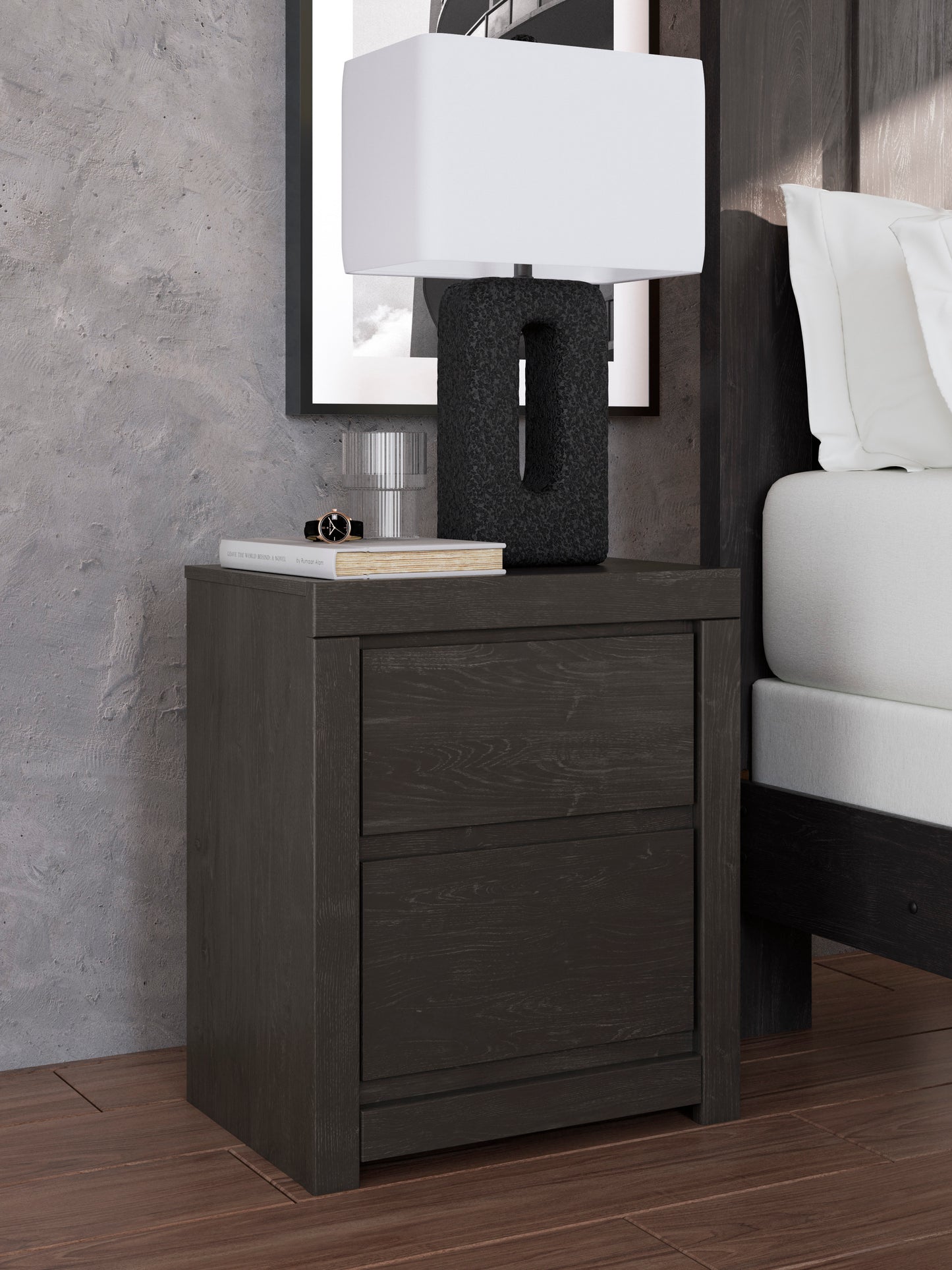 Fraluna Charcoal Nightstand
