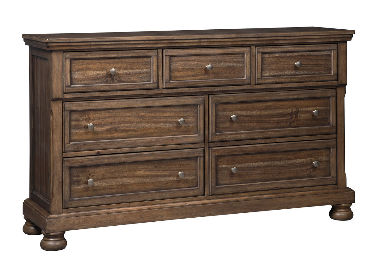 Flynnter Medium Brown Dresser/Mirror