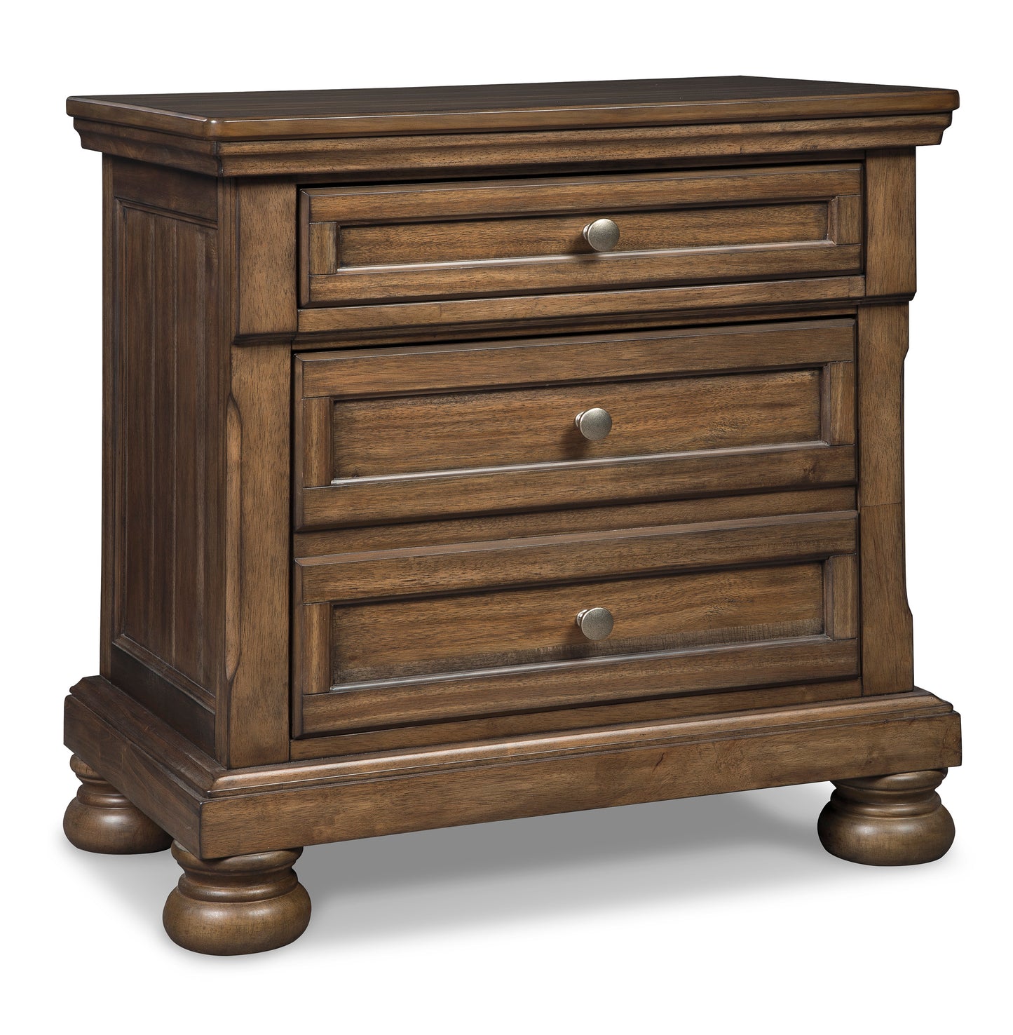 Flynnter Medium Brown Two Drawer Night Stand
