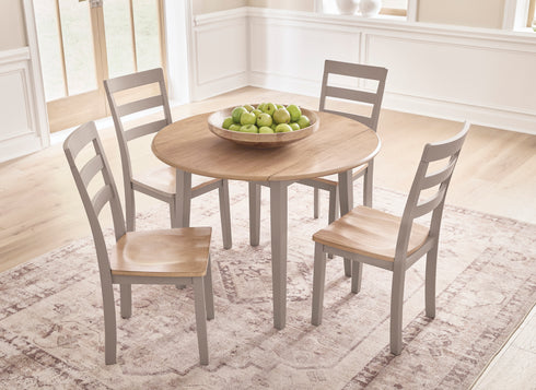 Harperfield Natural/Gray 5 Piece Dining Set