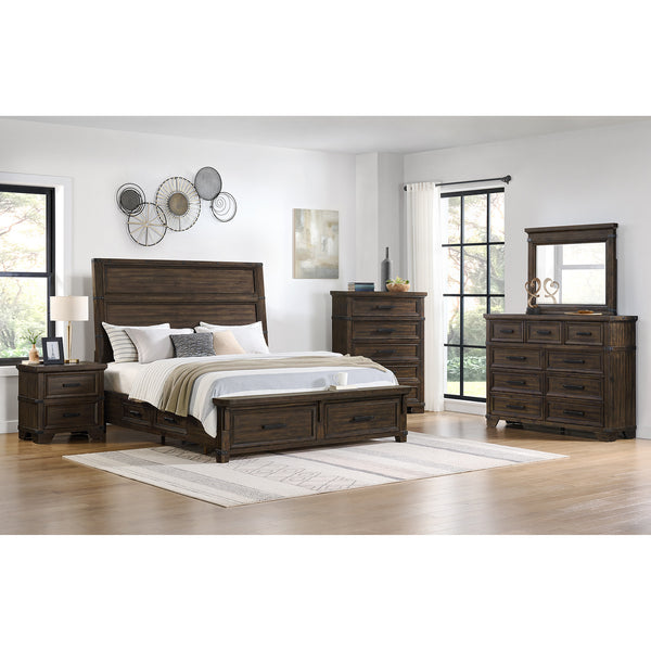 Colorado City Charcoal Storage Panel Bed, Dresser & Mirror