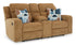 Kanlow Honey Reclining Loveseat w/ Console